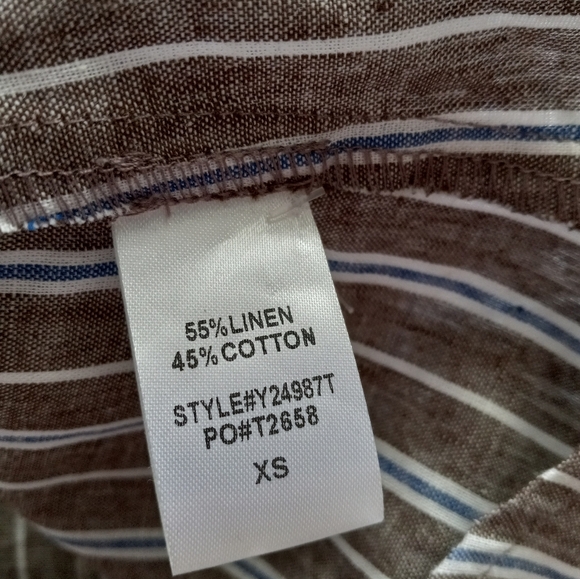 Tuckernuck Dove Stripe Linen Carlotta Shirtdress XS - Picture 9 of 16